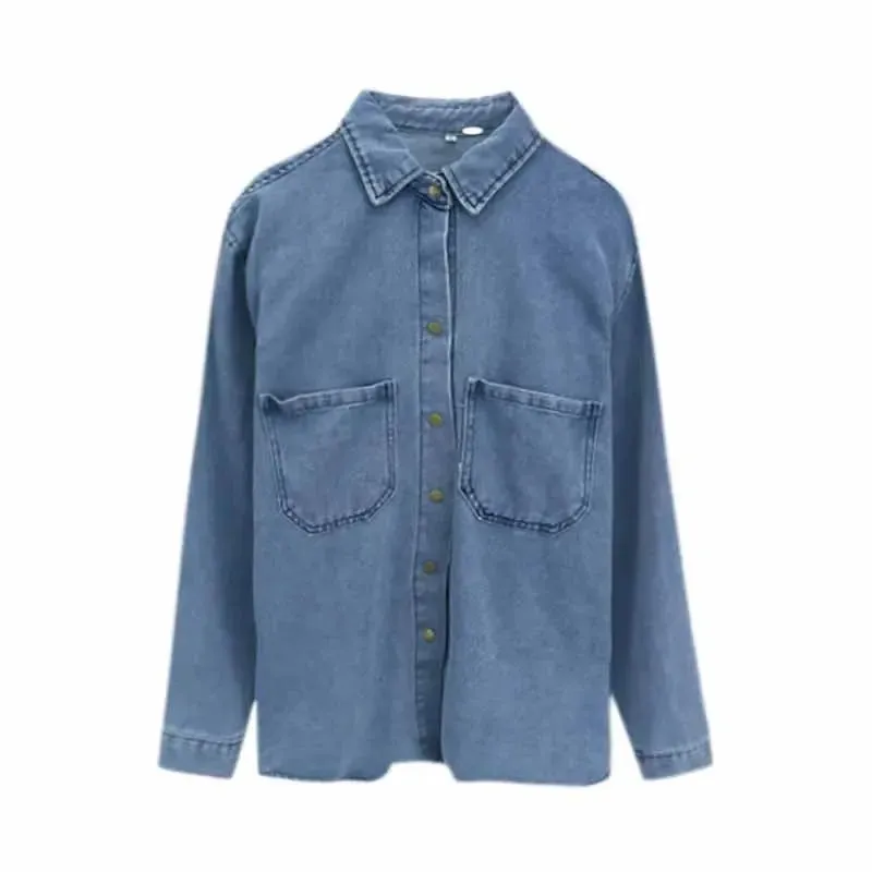 Work wear Denim Long-sleeved Casual Jacket for Summer