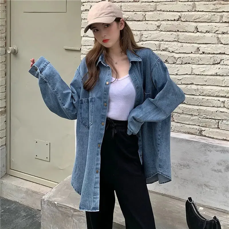 Work wear Denim Long-sleeved Casual Jacket for Summer