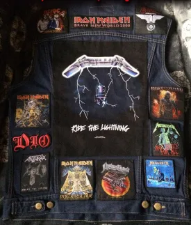 Your Personal Patch Collection/Selection Cut-Off Denim Battle Jacket Vest Heavy Metal