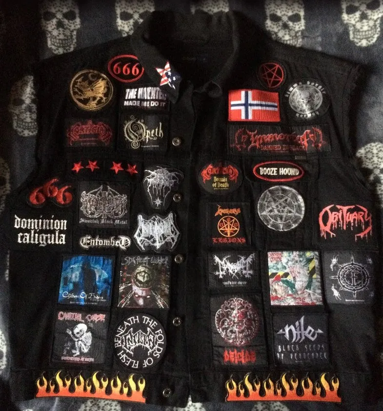 Your Personal Patch Collection/Selection Cut-Off Denim Battle Jacket Vest Heavy Metal