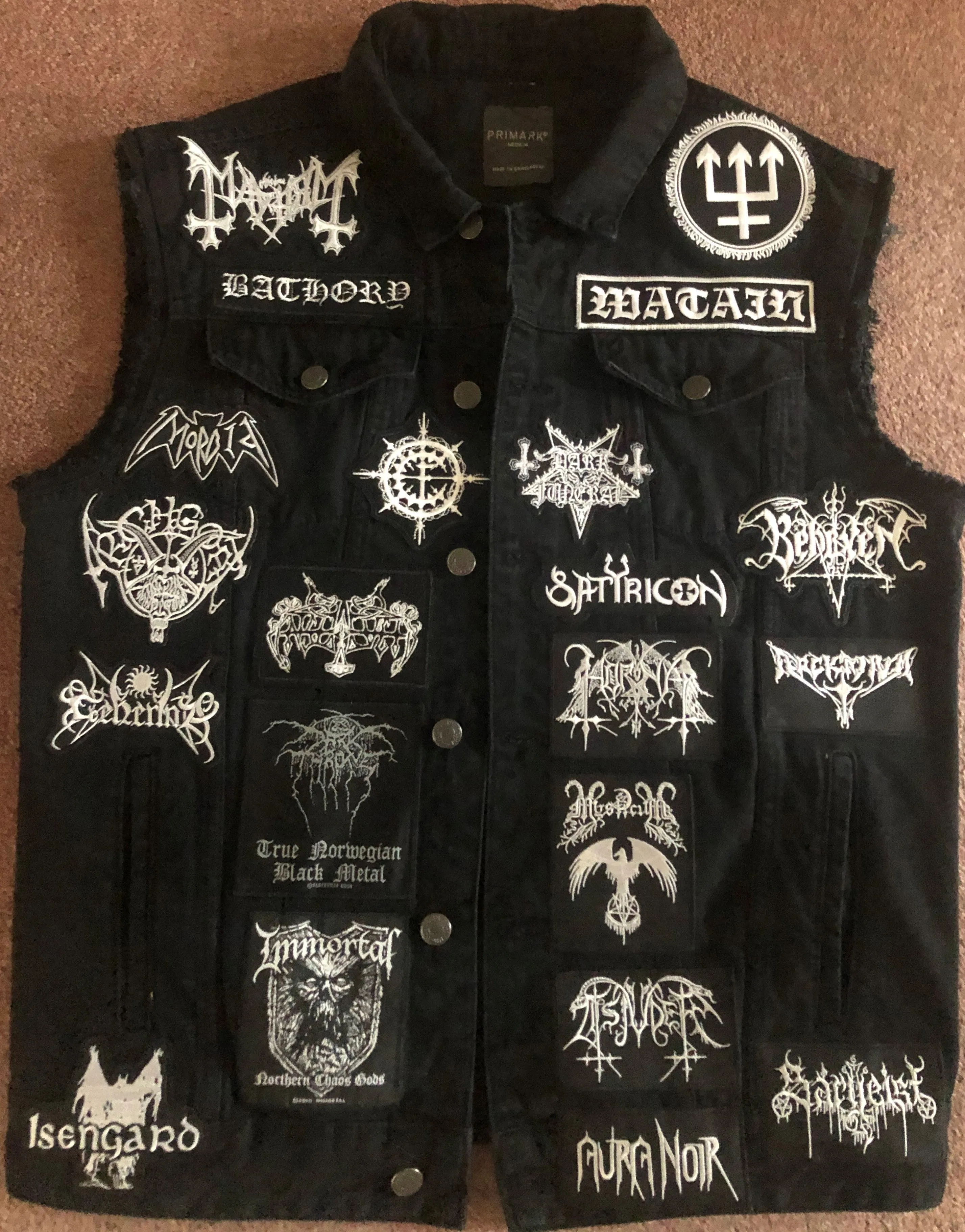 Your Personal Patch Collection/Selection Cut-Off Denim Battle Jacket Vest Heavy Metal