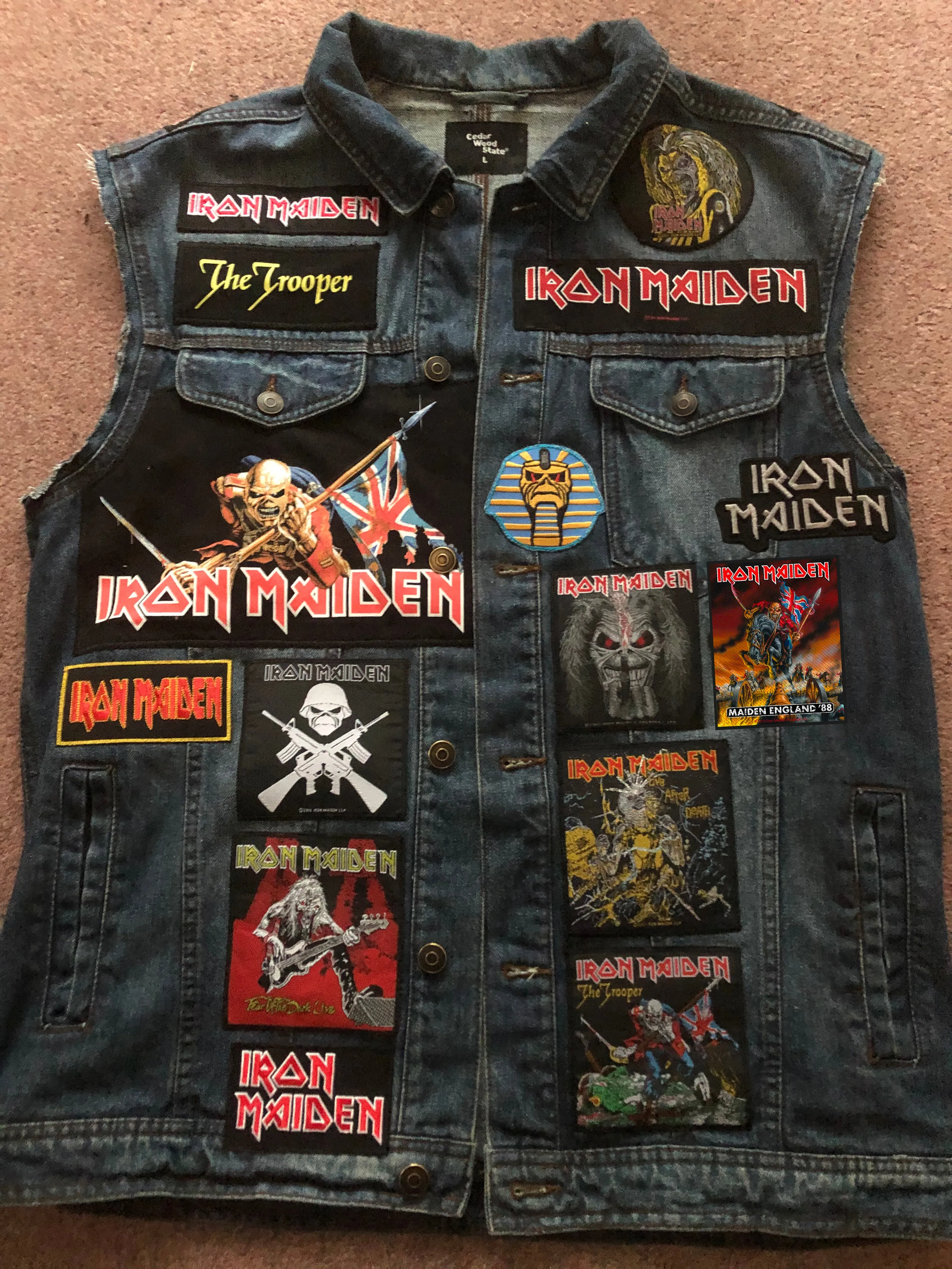 Your Personal Patch Collection/Selection Cut-Off Denim Battle Jacket Vest Heavy Metal