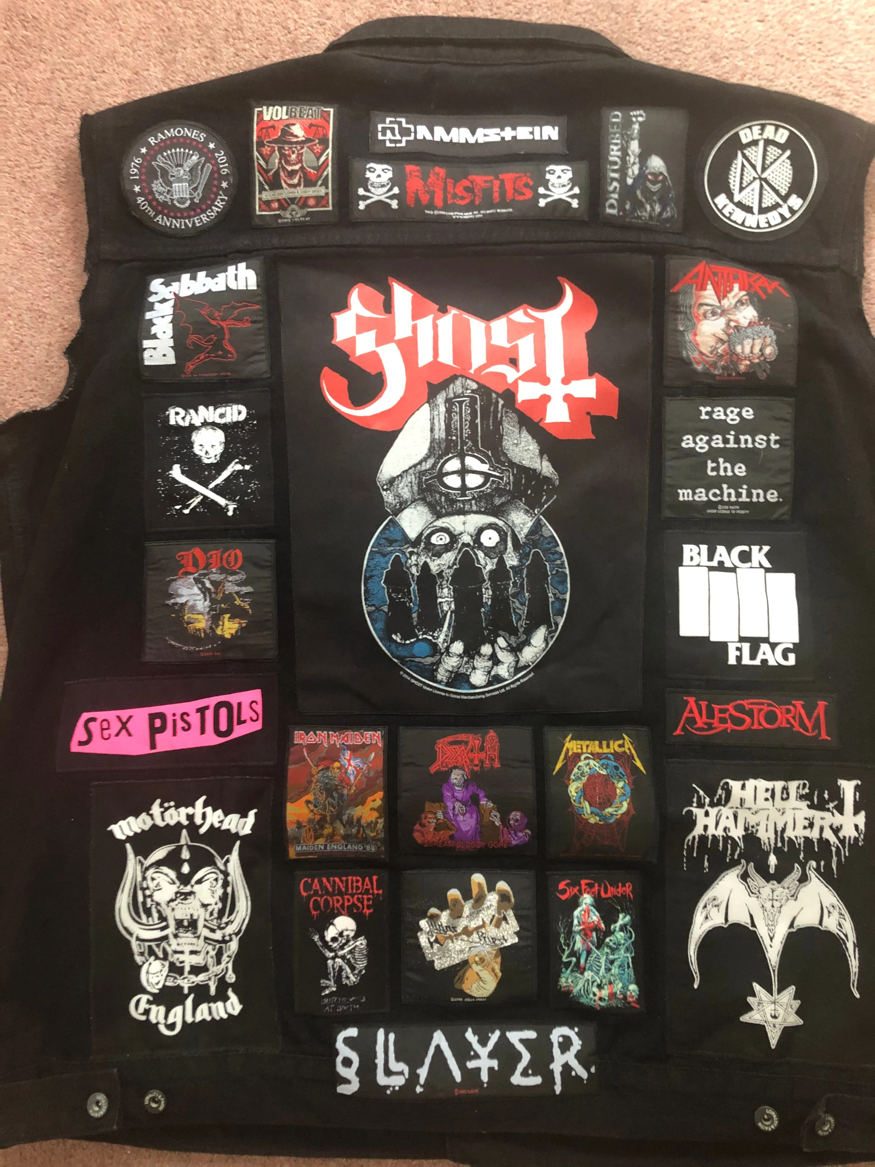 Your Personal Patch Collection/Selection Cut-Off Denim Battle Jacket Vest Heavy Metal