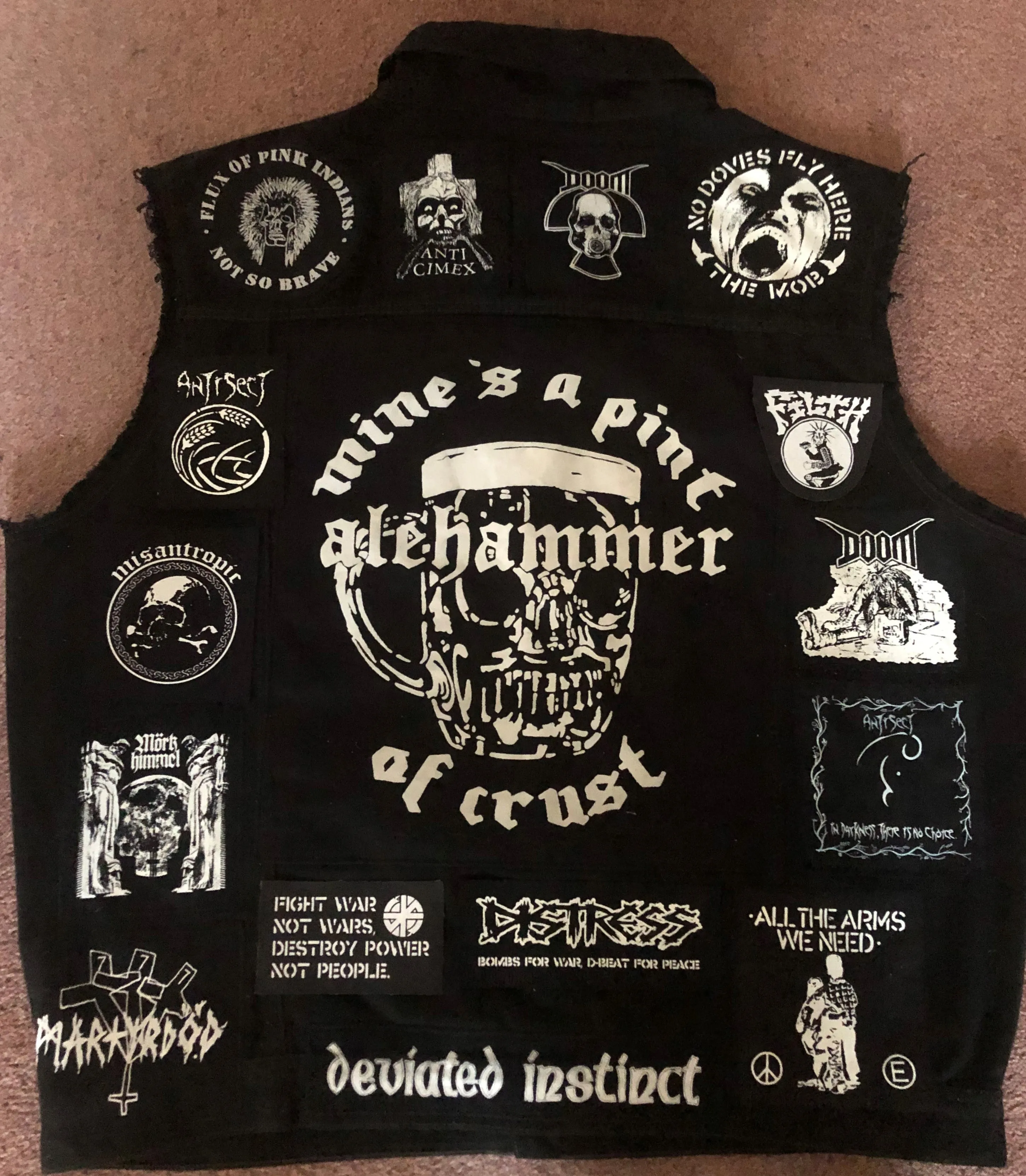 Your Personal Patch Collection/Selection Cut-Off Denim Battle Jacket Vest Heavy Metal